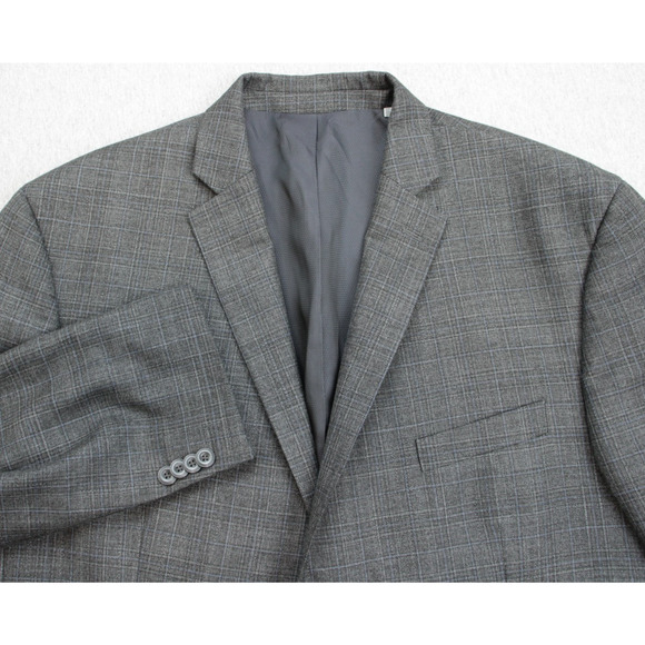 Michael Kors Other - Michael Kors Blazer Mens 46R Gray Plaid 2 Buttons Single Breast Notch Label